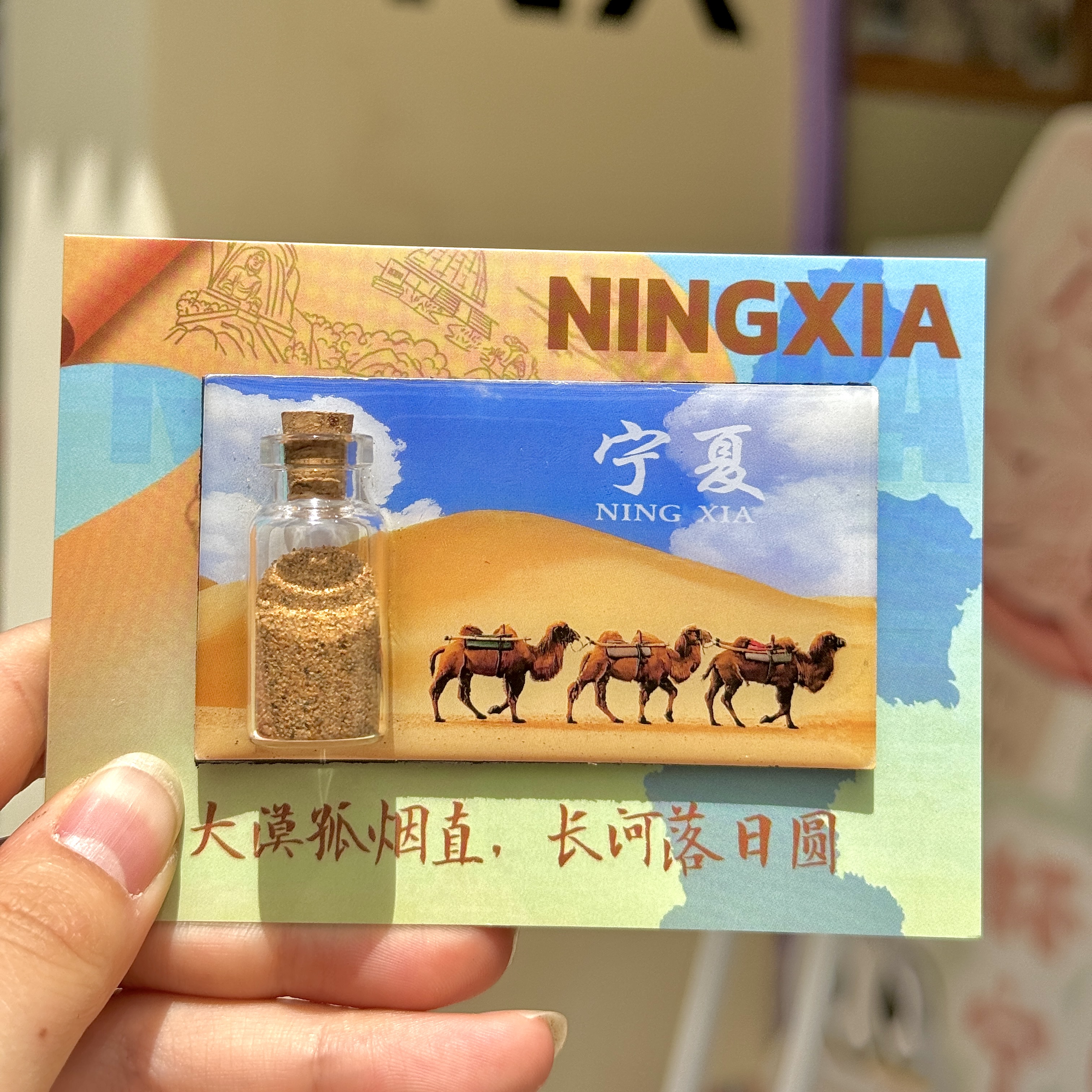 来自宁夏沙漠|沙漠瓶冰箱贴