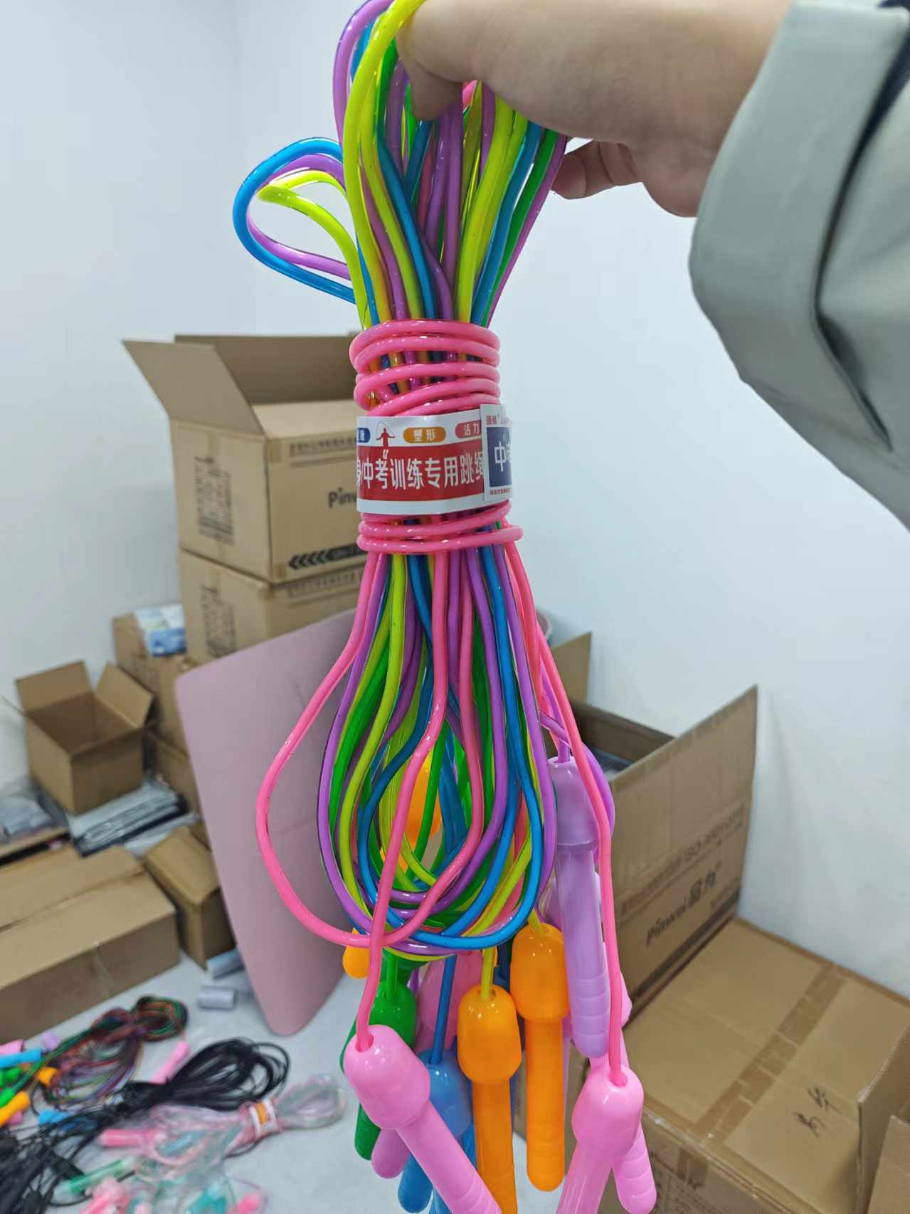 棉跳绳皮跳绳捆装跳绳两捆20条