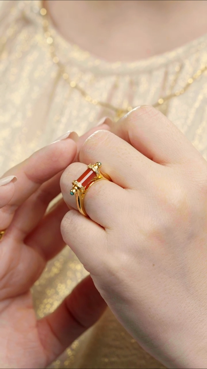 【闪购商品】玛瑙/玉髓戒指未镶嵌