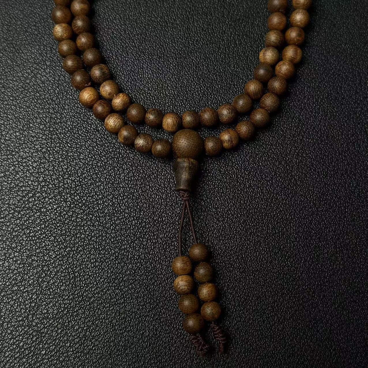 【和物】Z002沉香绿奇楠树心油0.5多圈圆珠手串