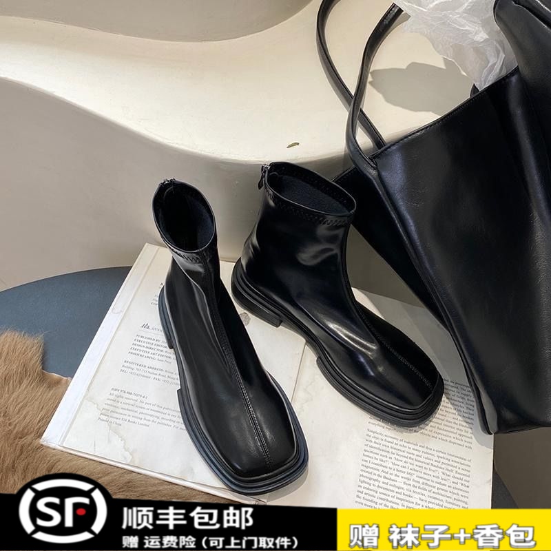 大东姚时尚百搭时尚弹力爆款2024马丁靴英伦风靴子瘦瘦靴显瘦网红