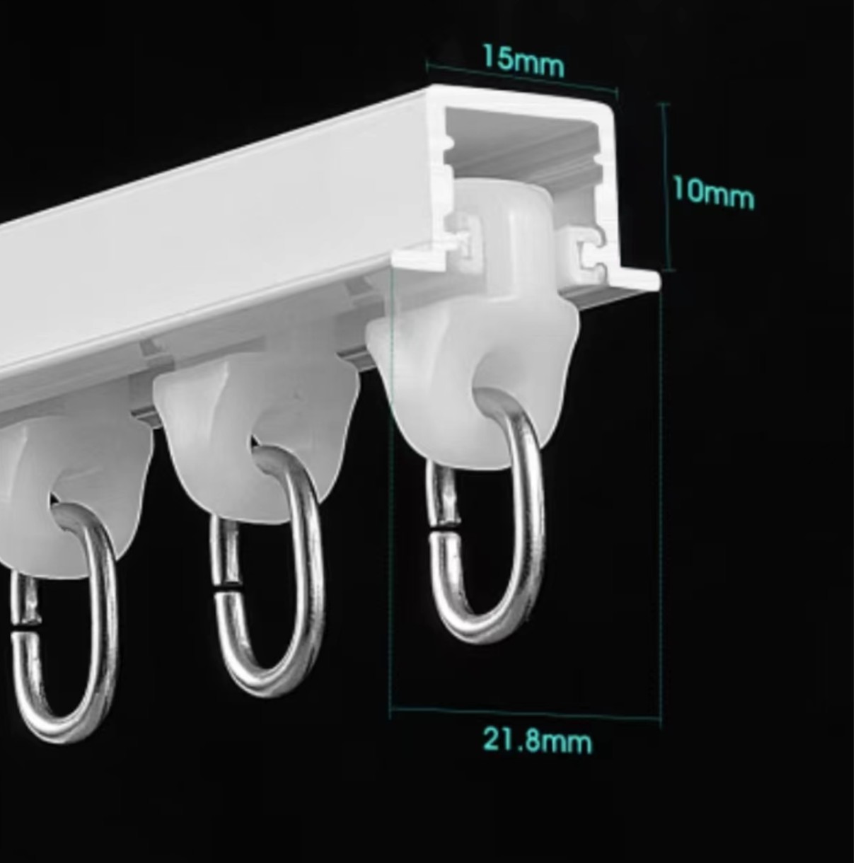 窗帘内嵌超薄轨道，可转弯，拍整不拍零