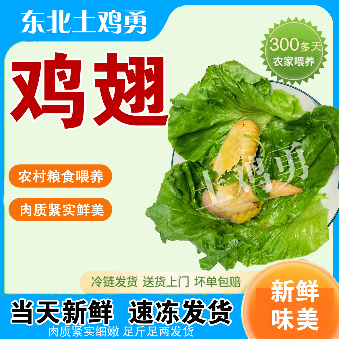 土鸡翅（顺丰快递生鲜下单不退换坏损包赔） 包冰率不含冰