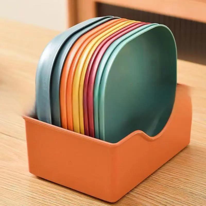 【妙杀】日式餐桌垃圾盘碟吐骨碟家用骨碟骨头碟创意塑料菜碟带底座