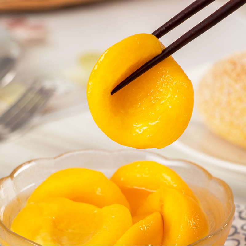 【新疆专享】味滋源黄桃罐头新鲜黄桃罐头爽脆清甜香甜果味即食美味