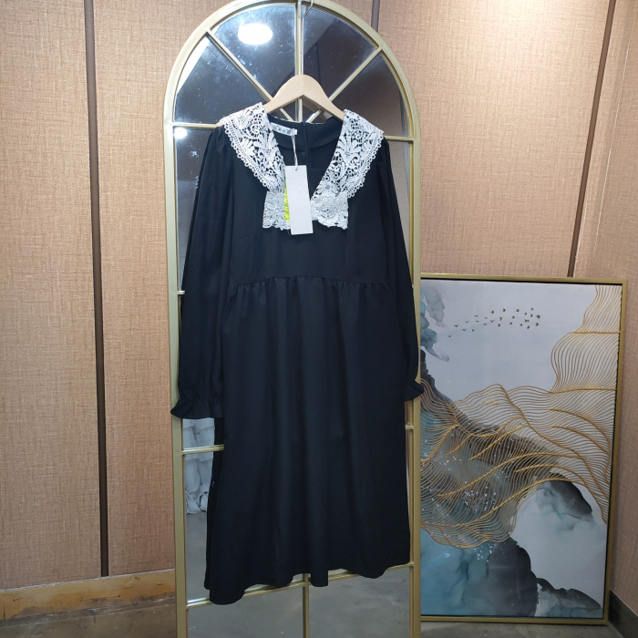 BF605孕妇黑色连衣裙90-120