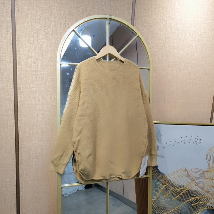 AE485孕妇棕色毛衣  90-130