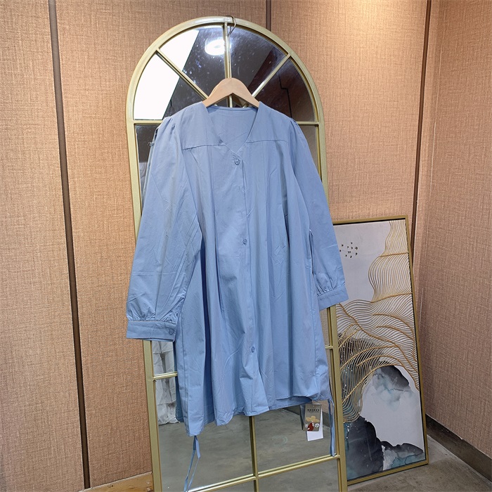 X547蓝色孕妇衣裙   110-140