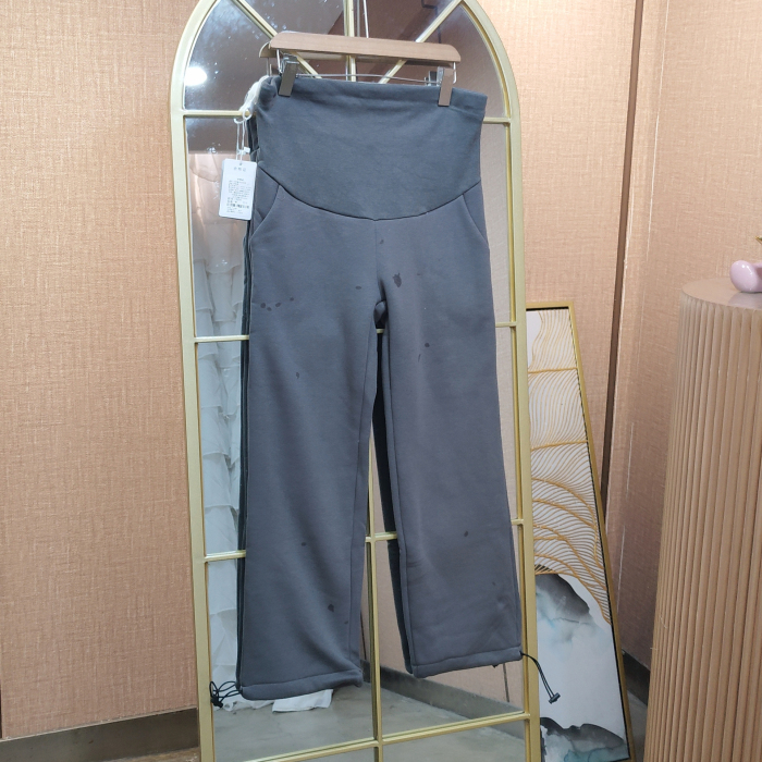 ZT24孕妇灰色加绒裤子M90-120L100-130XL140