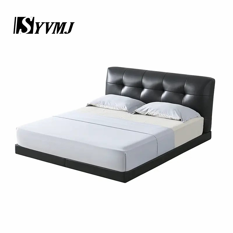 意式极简头层牛皮全皮真皮床主卧现代简约软包床轻奢大气双人婚床