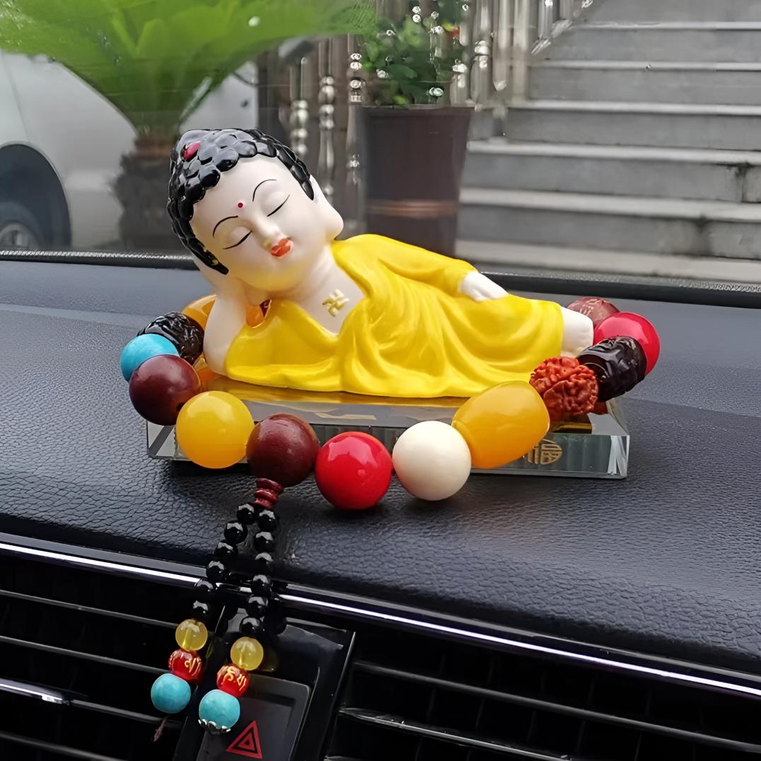【精致卧佛】汽车摆件保平安如来车内装饰中控台高档香薰精致摆件