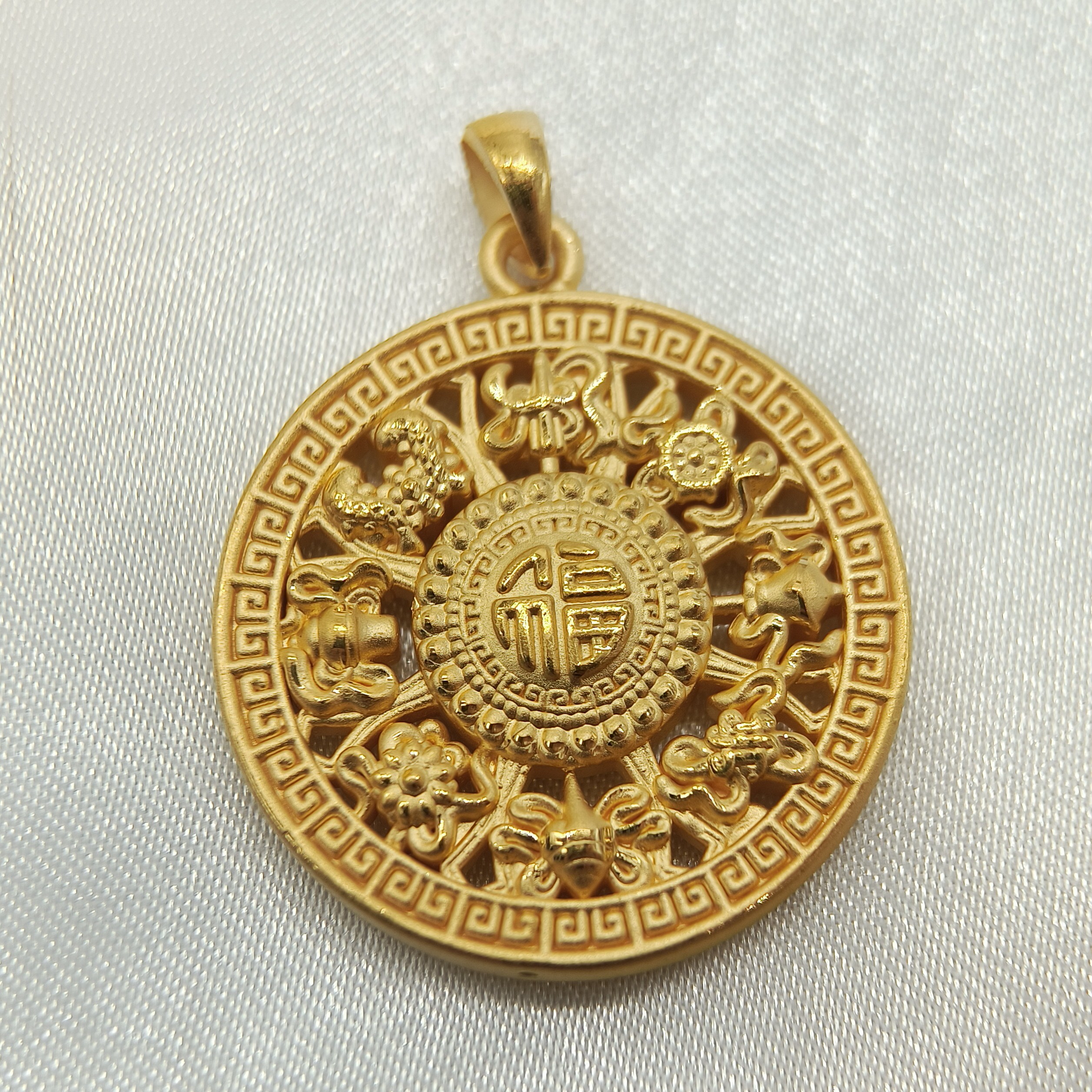 足金饰品/八宝罗盘瓜子扣/5.27/1A5A1331/Q