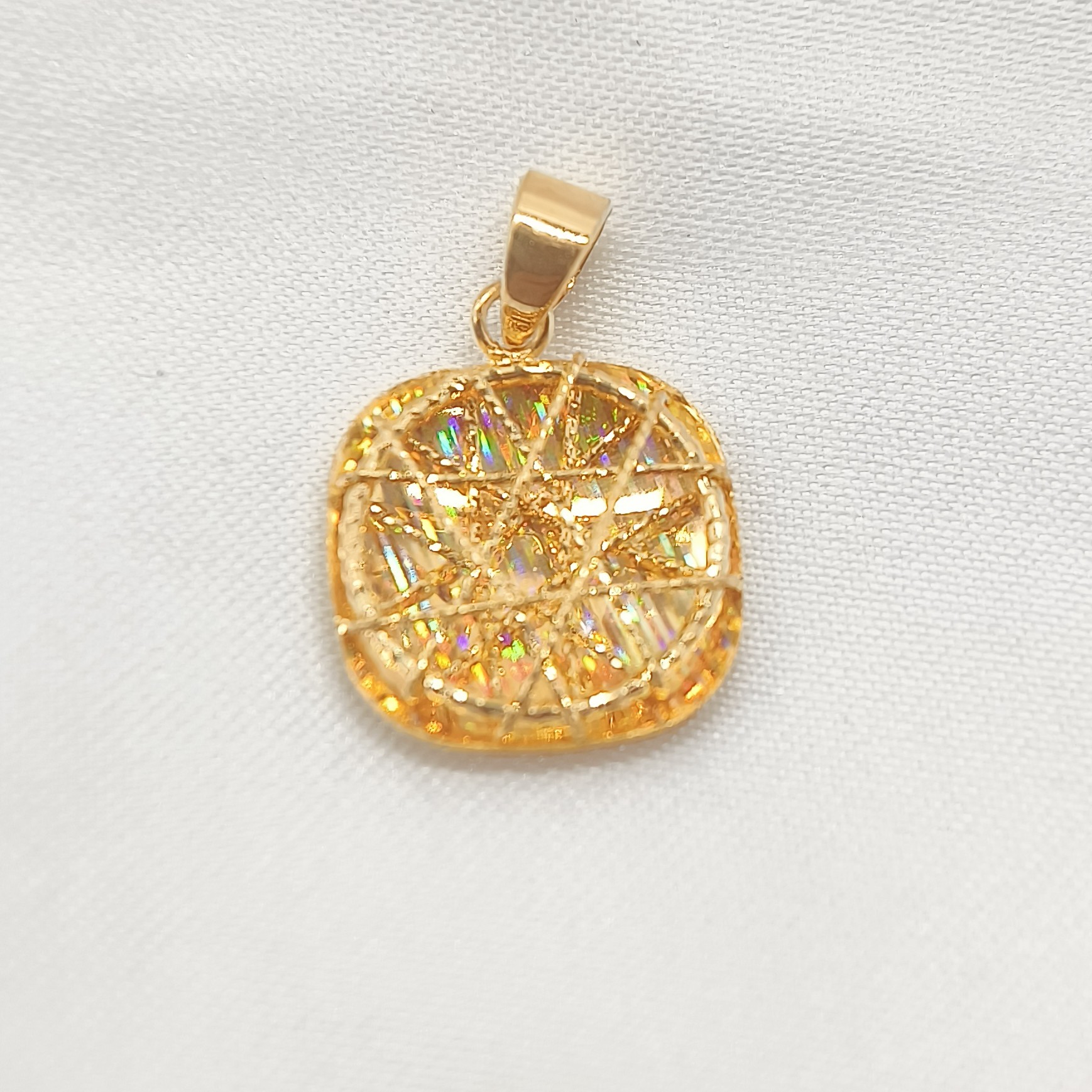 足金饰品/5G花丝方糖吊坠/2.60/B111506-2.60/J(克重多退少补)