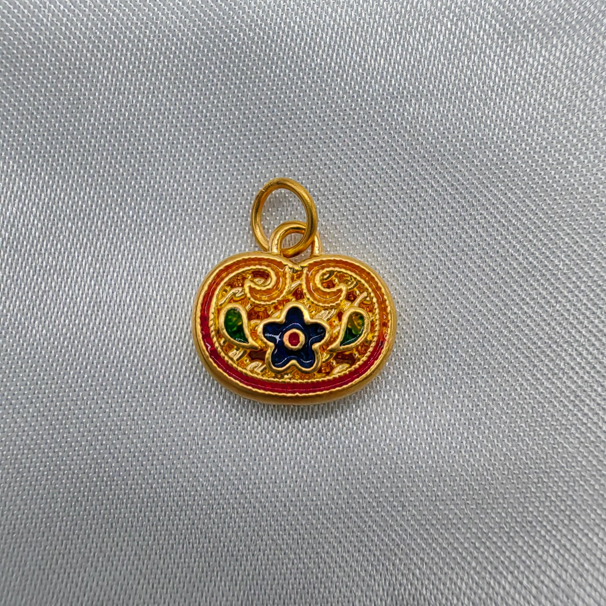 足金饰品/珐琅有钱花/0.50/B112620-0.50/h