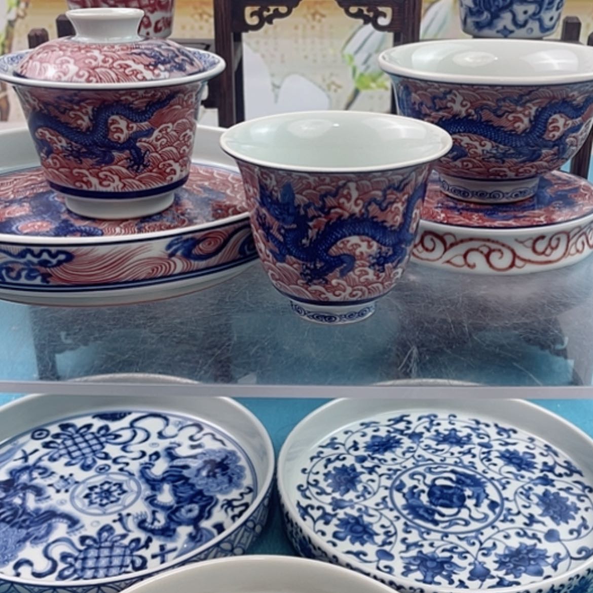 【闪购商品】陶瓷青龙五件套加礼盒