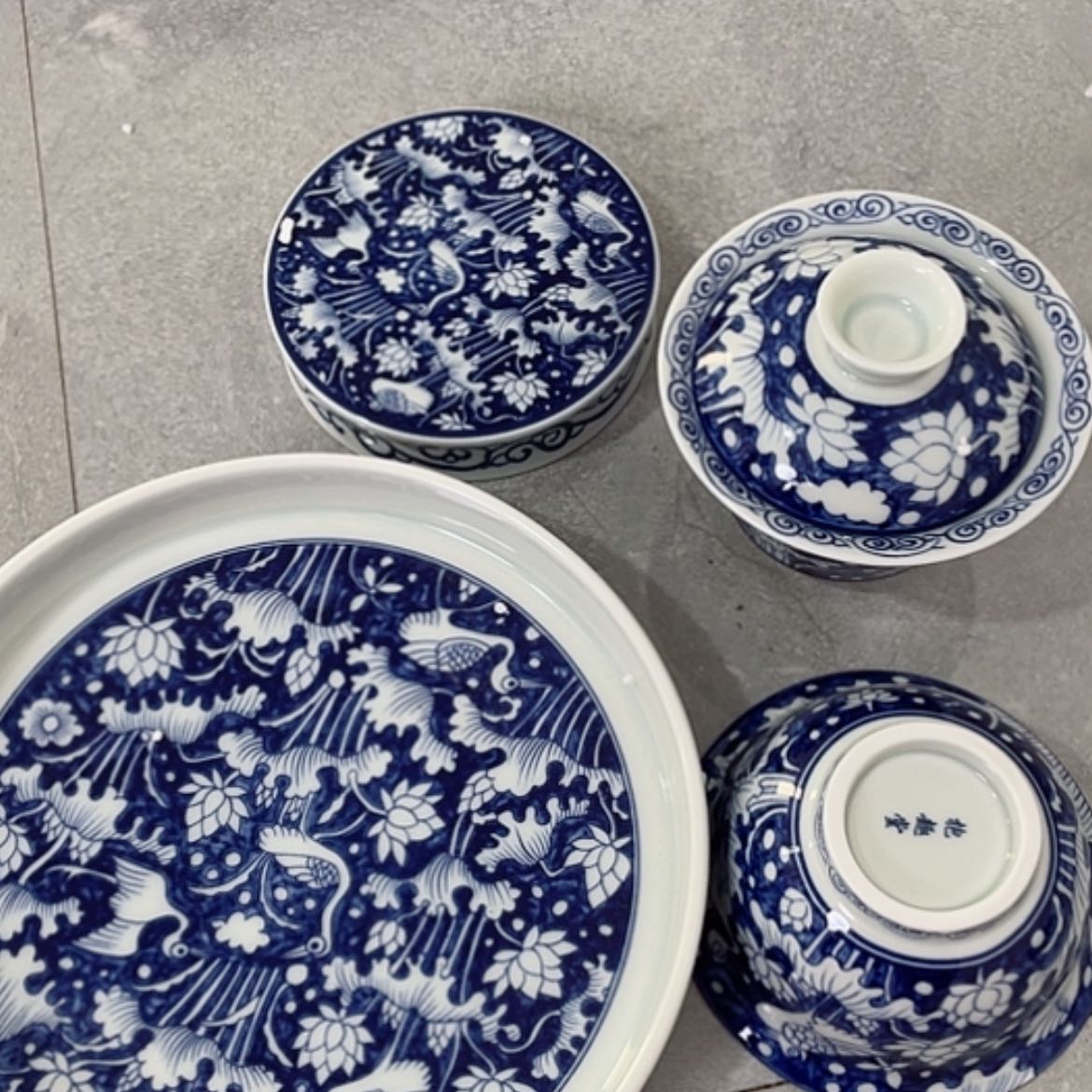 【闪购商品】陶瓷白瓷一鹭四件套