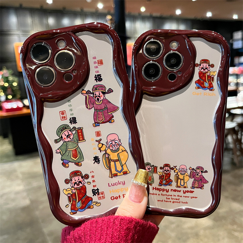 财神适用iphone15promax12苹果13手机壳11华为OPPO防摔vivo套
