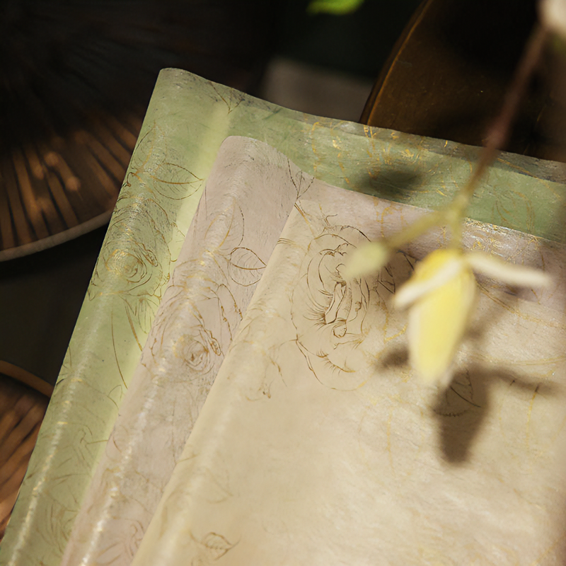 【花境】棉花糖玫瑰爱心图案内衬纸   防水小香风花店资材花束资材