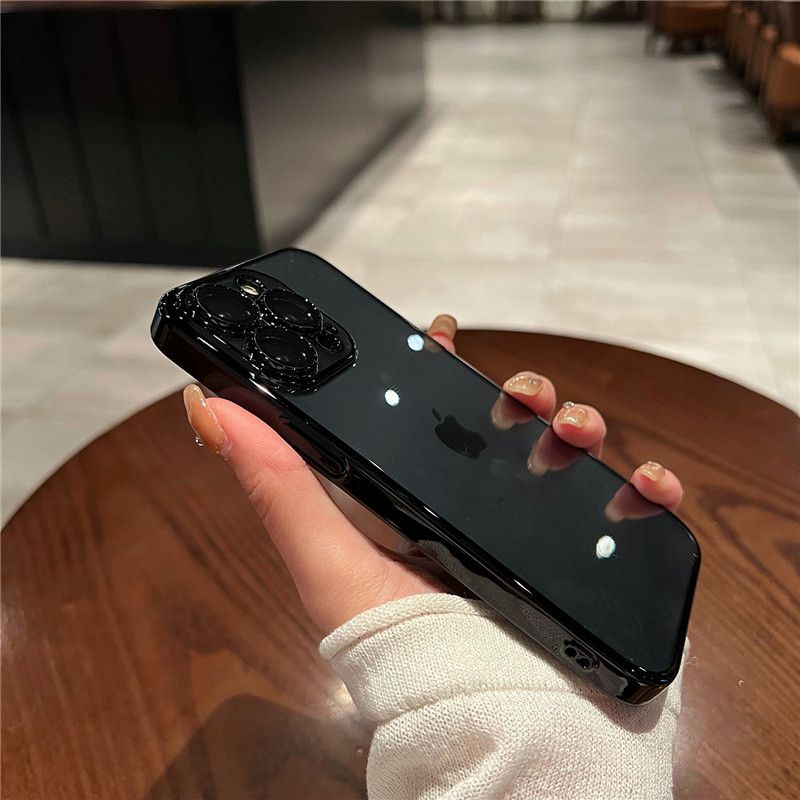 电镀镜头膜苹果14PLUS全包iPhone13Promax手机壳11/12保护套透明