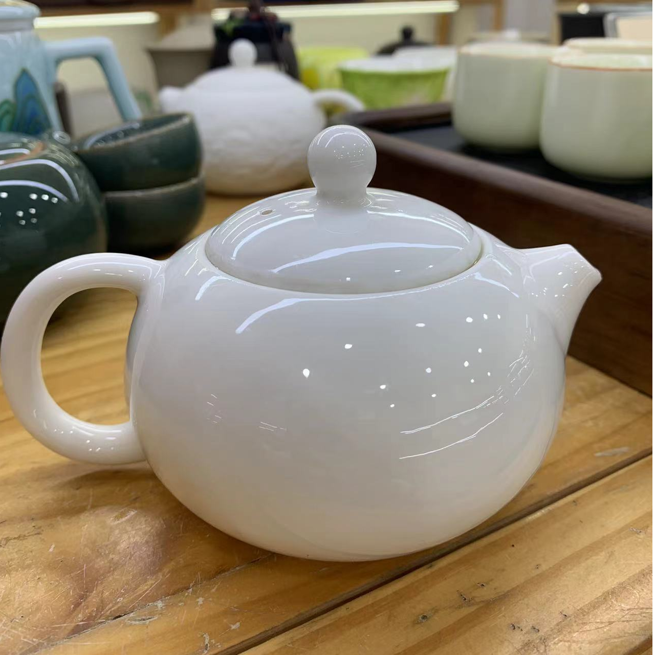 高端白瓷 西施壶泡茶壶