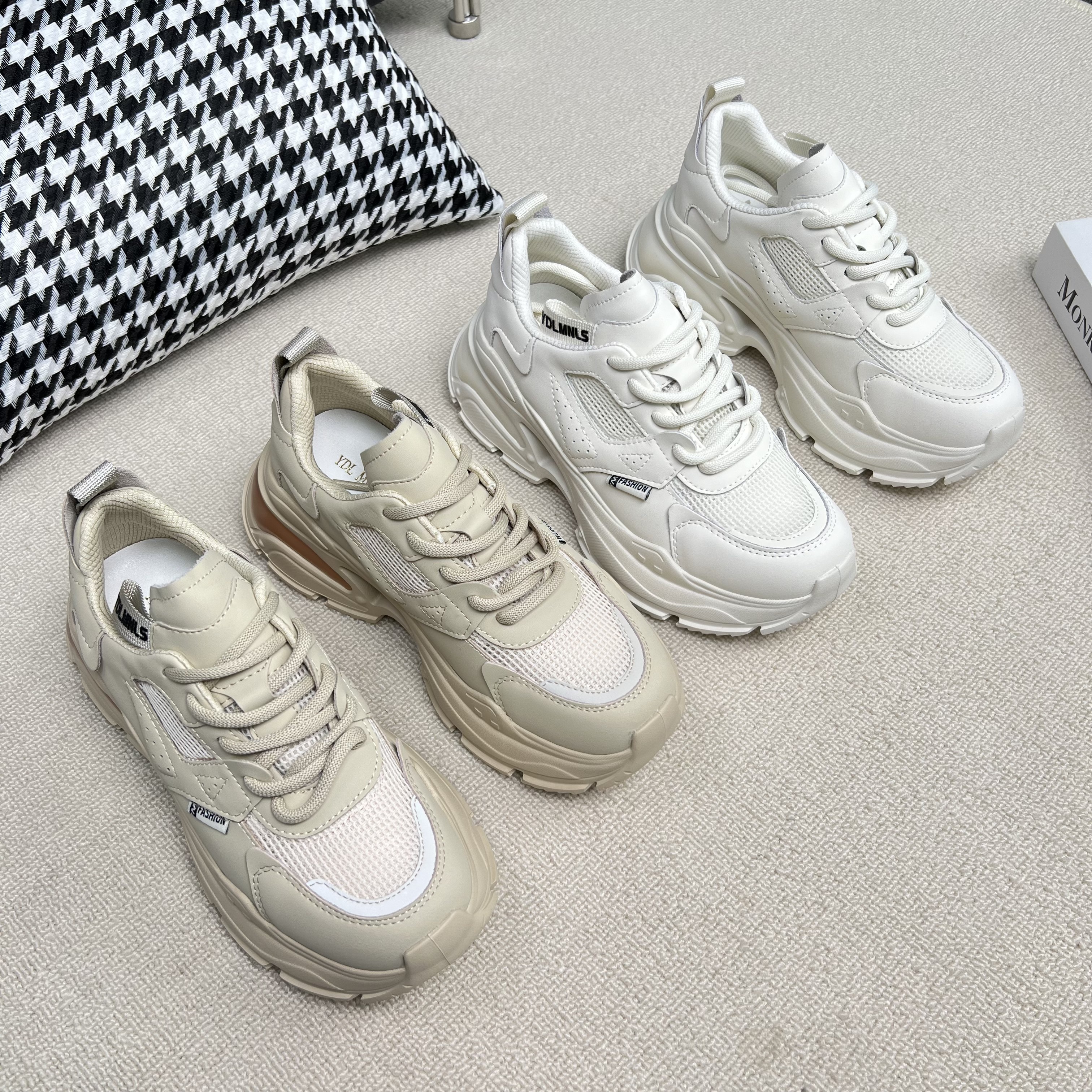 春季新款厚底潮流女士百搭舒适2024新款老爹鞋休闲鞋 310-2