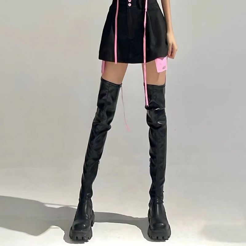 爆款cos万用长筒靴女2024新款过膝靴高个子过膝长靴加长版不掉筒