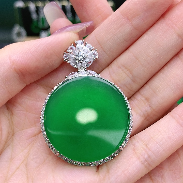 玛瑙/玉髓吊坠银S925镶嵌z**a