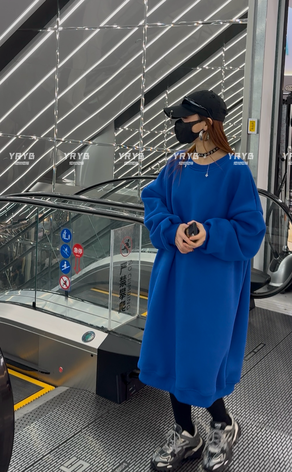 【摇粒绒加长】慵懒风卫衣宽松韩版秋冬纯色休闲时尚百搭加绒加厚