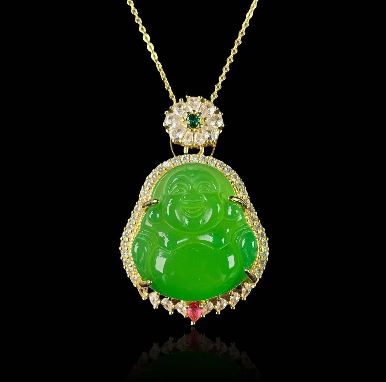 【佛公FGH02-1】天然正品玉佛公 经典百搭天然玉髓 万事顺遂.吊坠