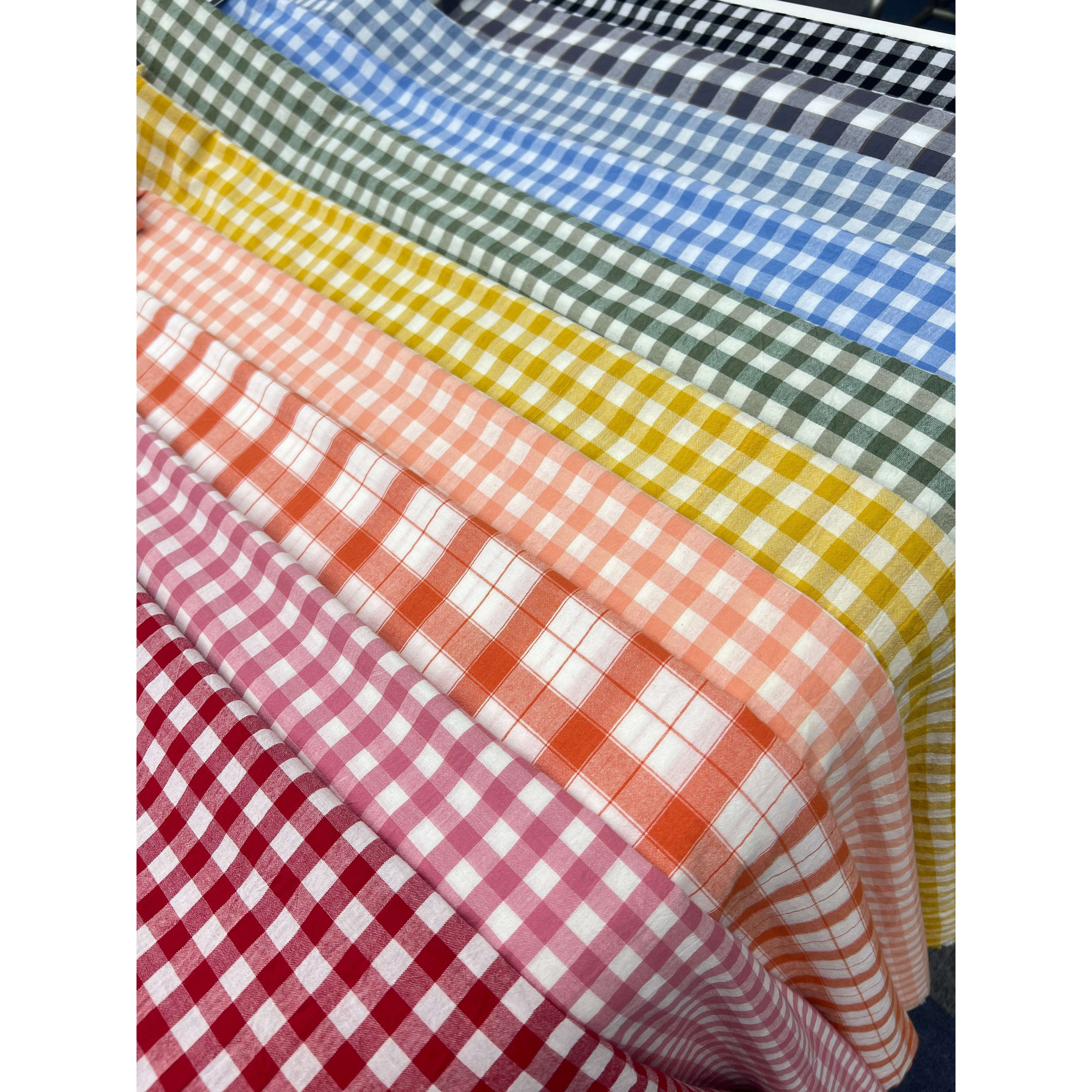 【格子布】宠粉福利纯棉色织水洗棉面料全棉布料宽幅2.4米连拍连裁 