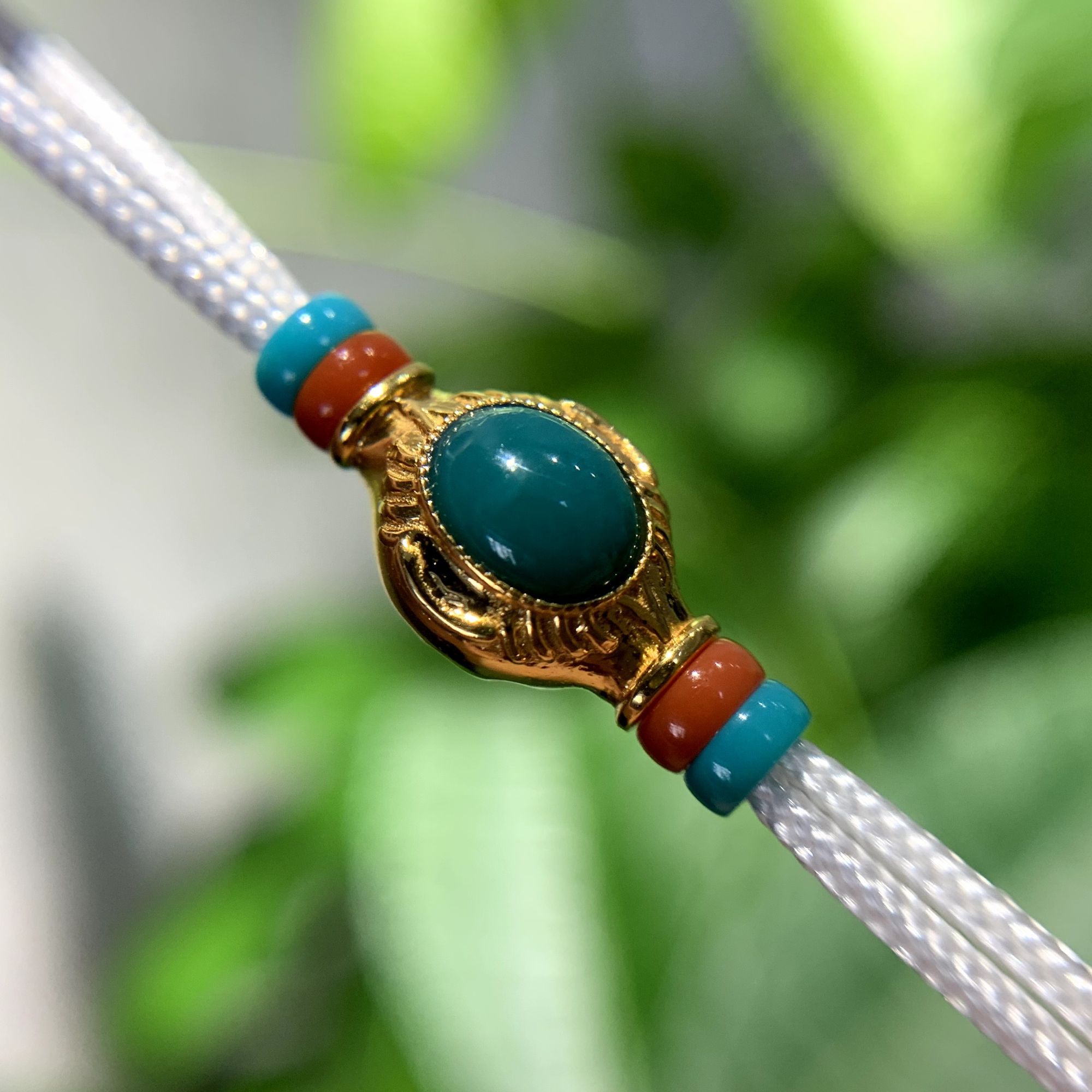 地狱色系镶嵌18K金珠串绳束背云顶嘴线束金塔三通背云品质珠宝