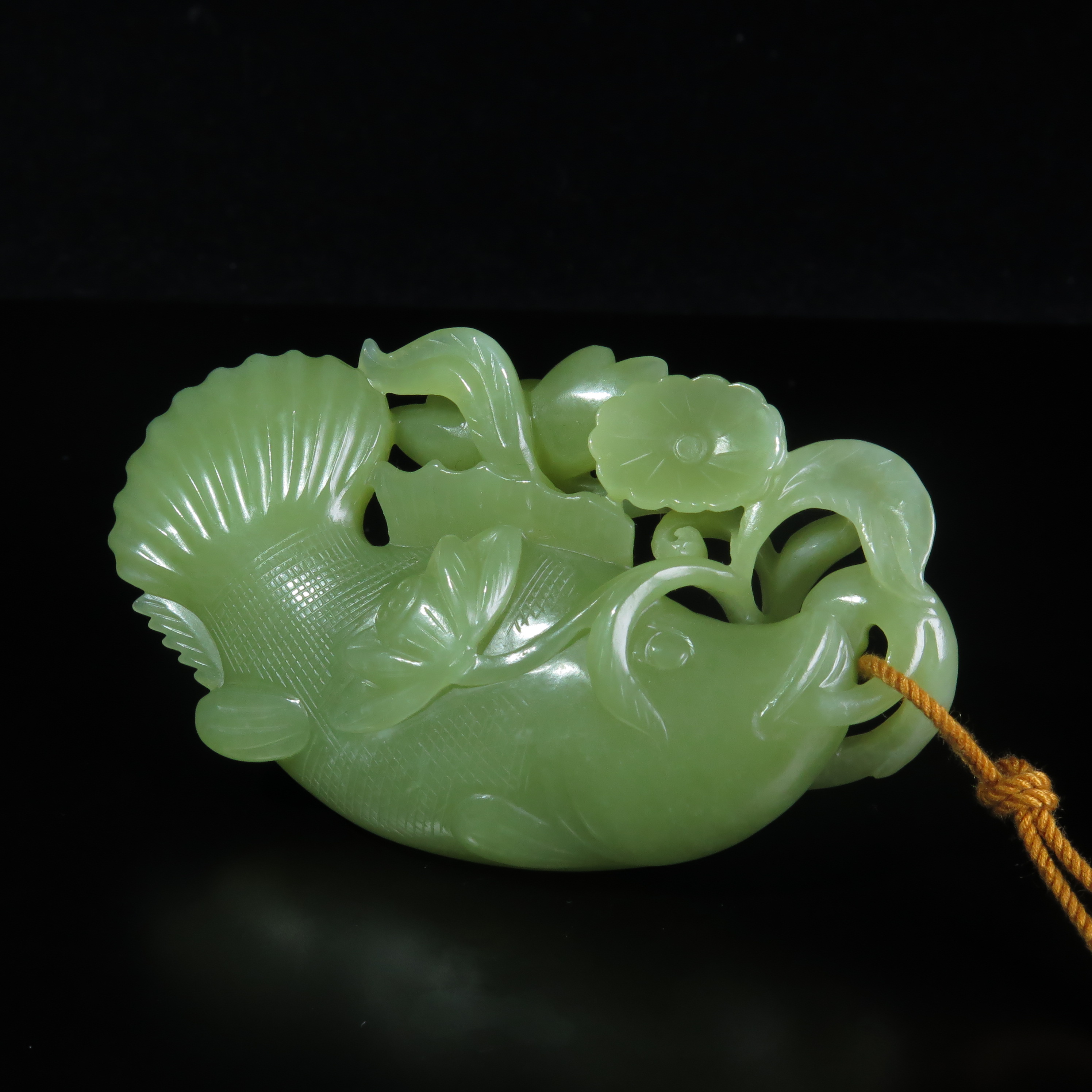 清代黄玉鱼/MZ472139/和田玉/民族文物