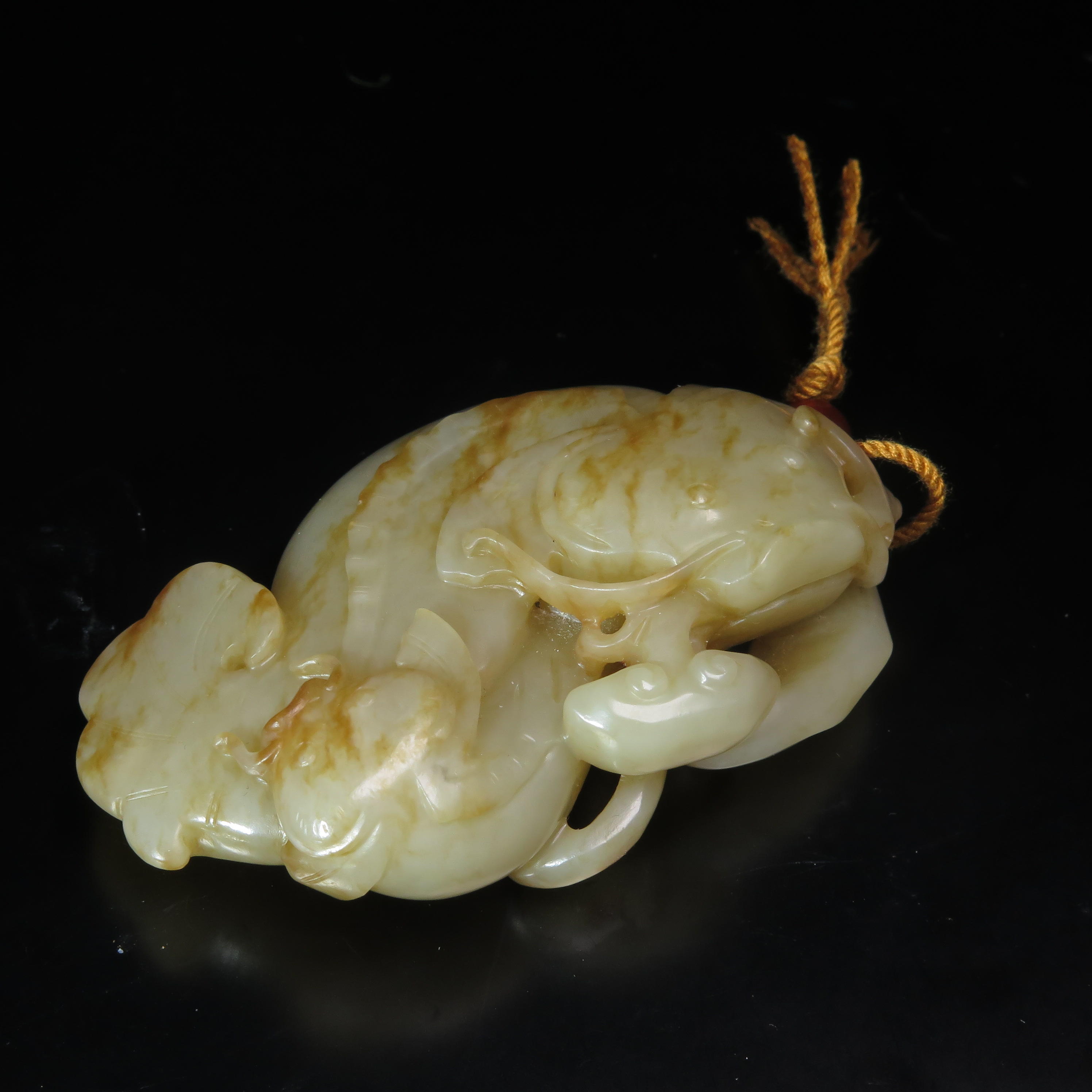 清代玉鱼佩/MZ500747/和田玉/民族文物