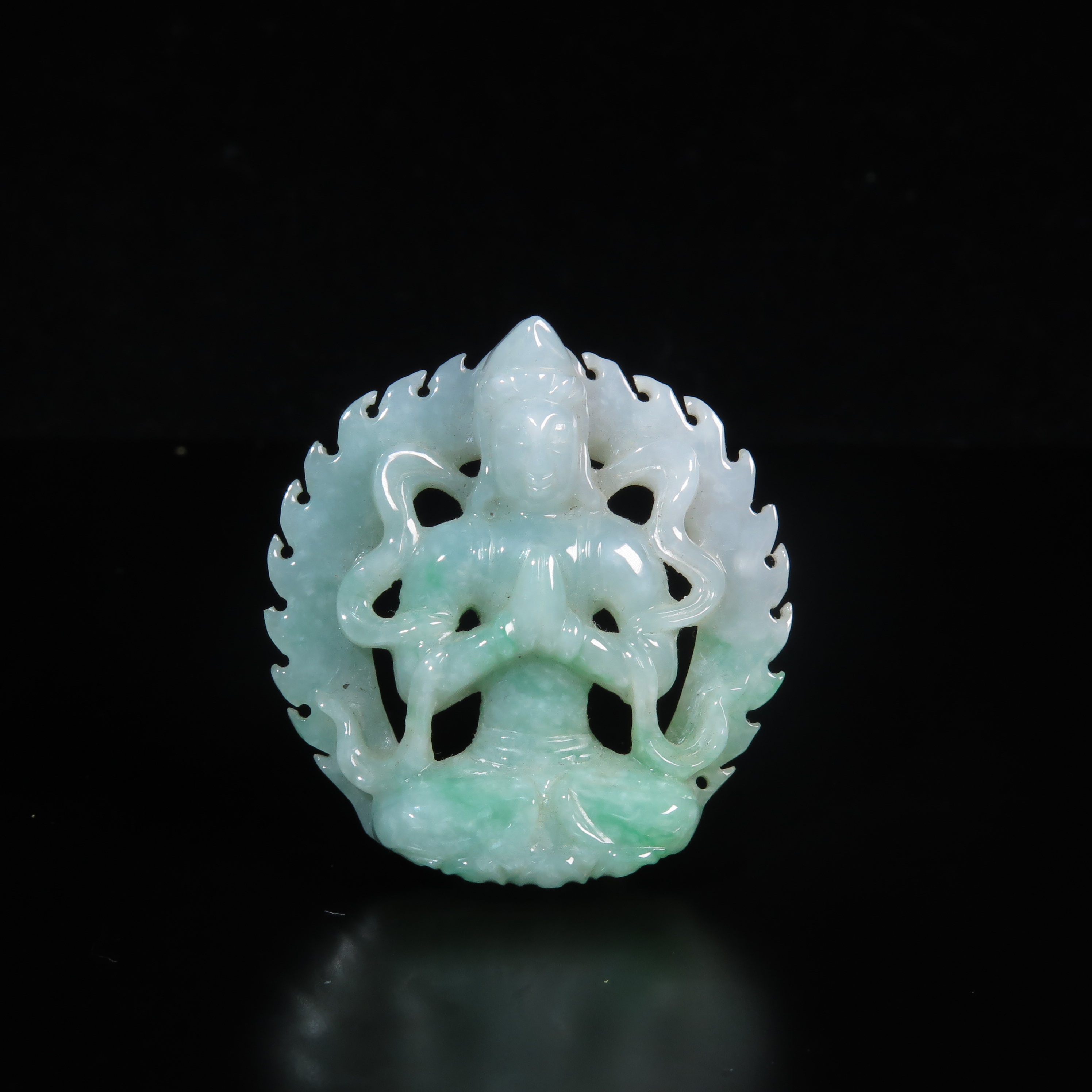 民国翡翠菩萨佩饰/MZ472176/和田玉/民族文物