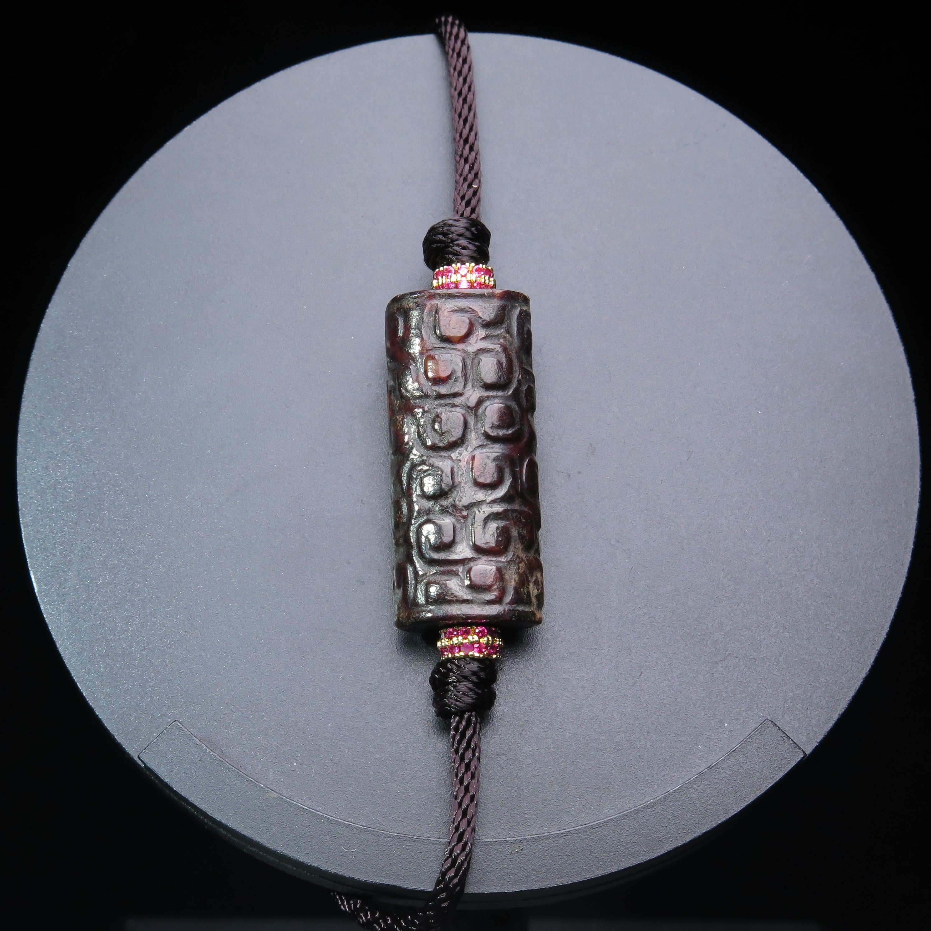 明代谷纹勒子/MZ380861/和田玉/民族文物