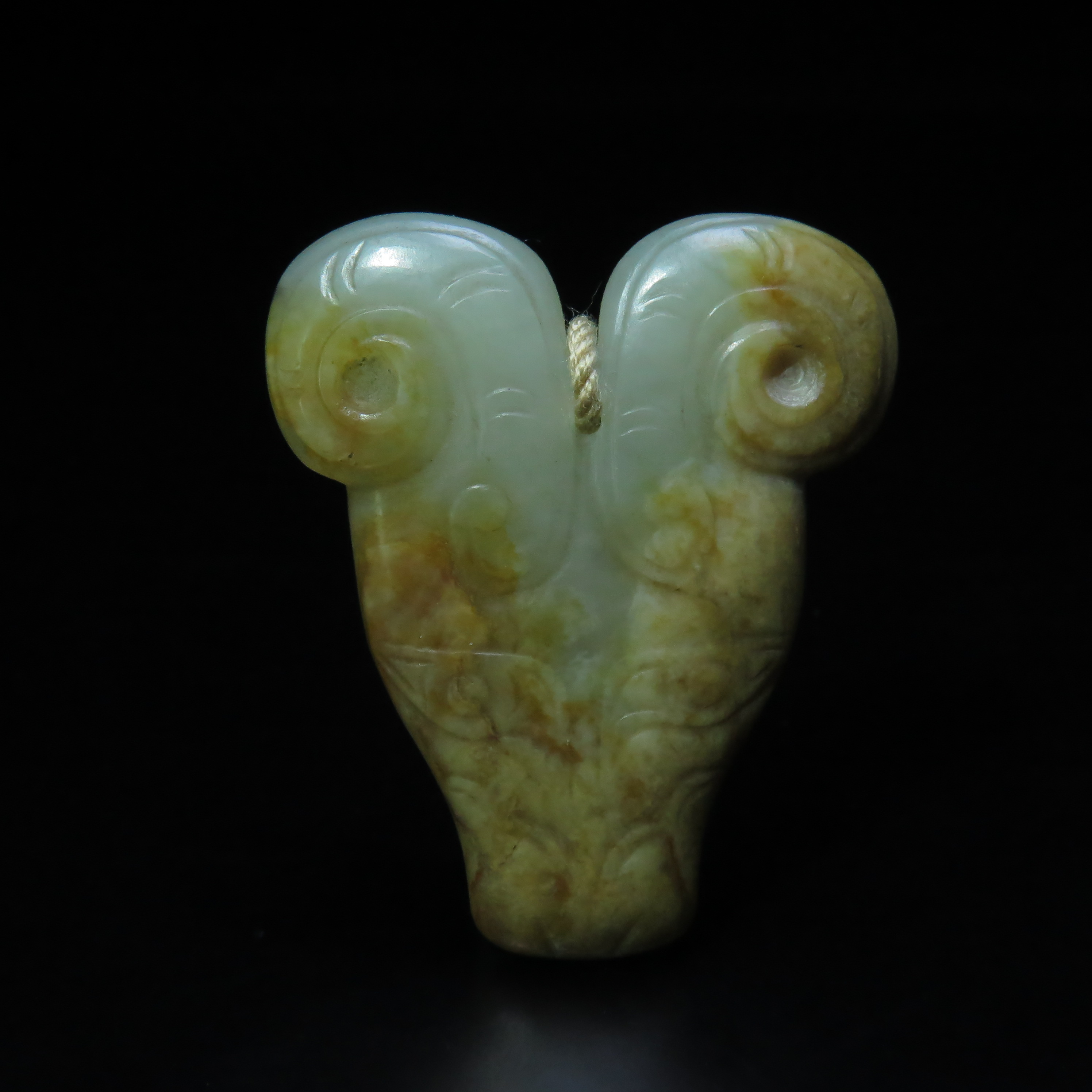 民国玉羊首挂件/MZ265220/和田玉/民族文物