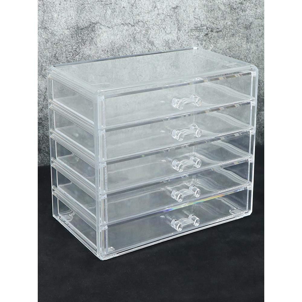 五层五抽屉整理盒护肤品盒子桌面饰品珠宝口红唇膏眉笔刷子收纳盒