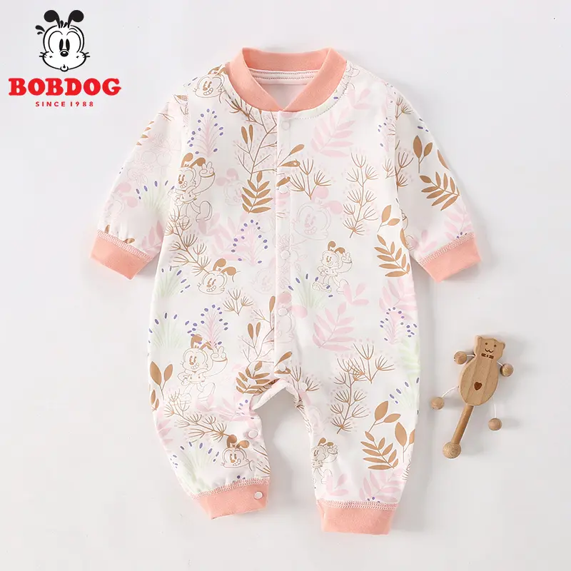 巴布豆中国风衣服婴幼儿连体衣四季宝宝无骨新生儿儿童哈衣纯棉