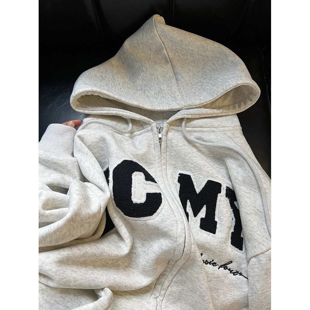 秋冬卫衣美式hiphop连帽卫衣女ins潮秋冬慵懒风oversize情侣外套