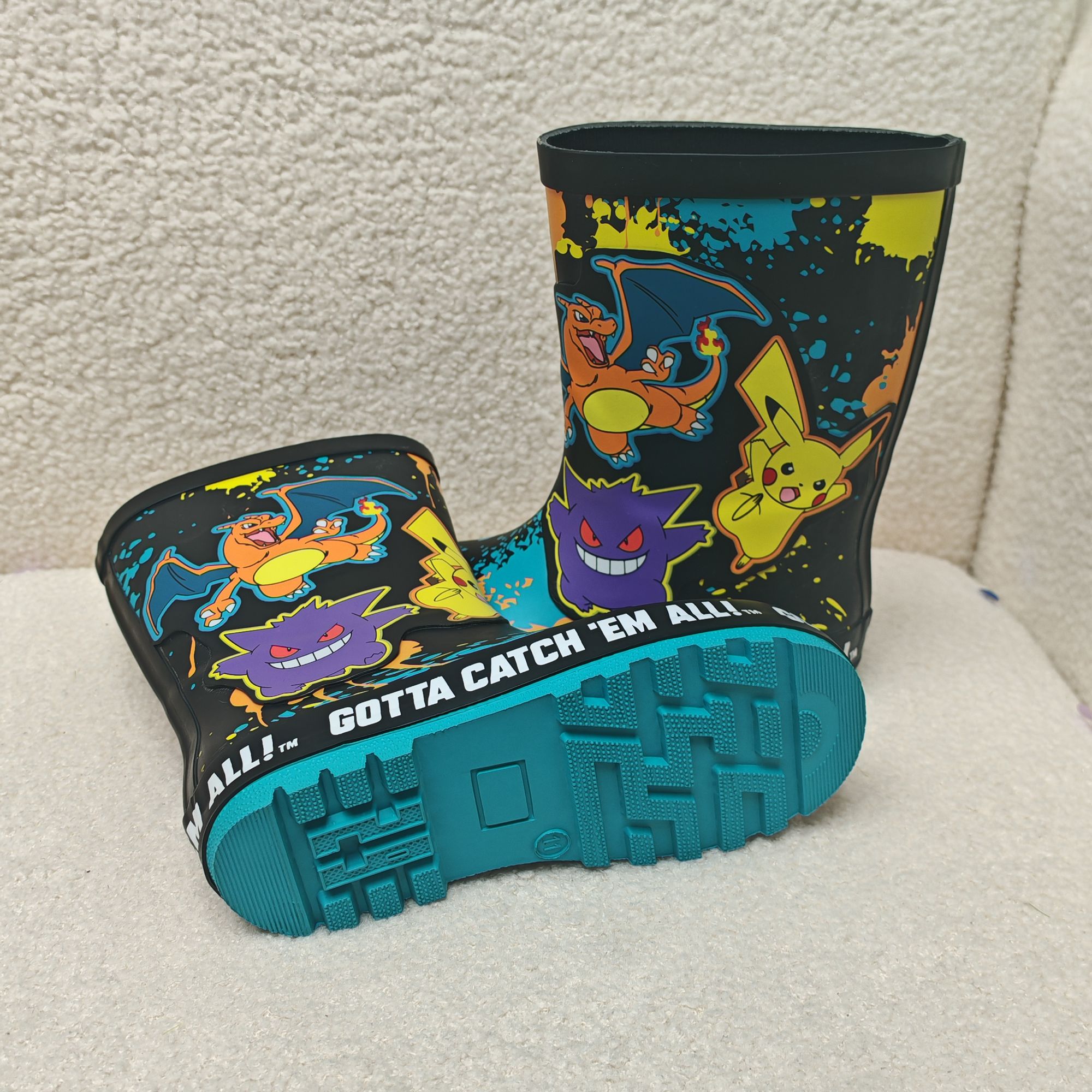 皮卡丘幼儿学生中筒卡通轻便儿童雨鞋