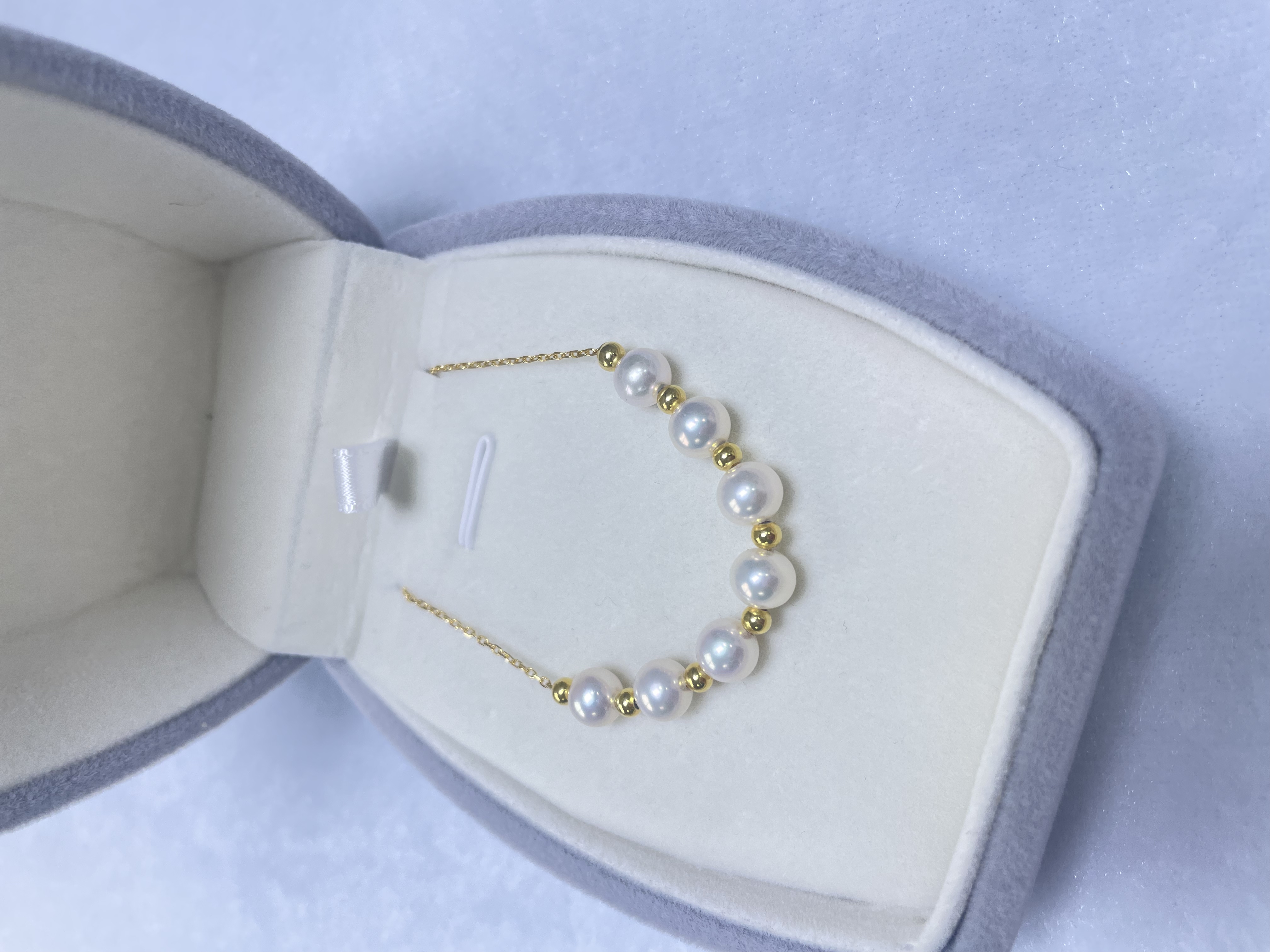 天然淡水珍珠项链满天星微笑链强光时尚百搭简约经典两戴