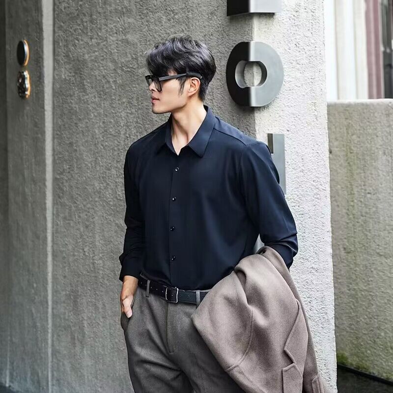 【清仓】抗皱免烫轻薄舒适无感衬衫纯色商务休闲