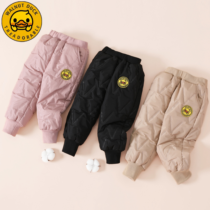 【小黄鸭加厚棉裤】冬季新款长裤休闲冬装洋气夹棉保暖裤DK925-莎姐