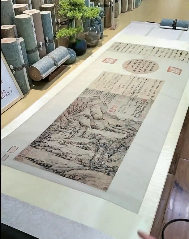  明清山水  手卷立轴链接 国画复仿 微喷作品 直播间展示实物为准