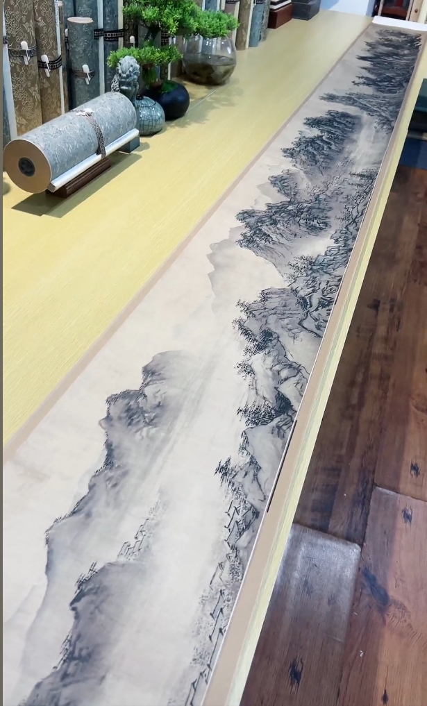 明 吴伟 长江万里图卷 山水28.4x1100.5cm-C] 北京故宫