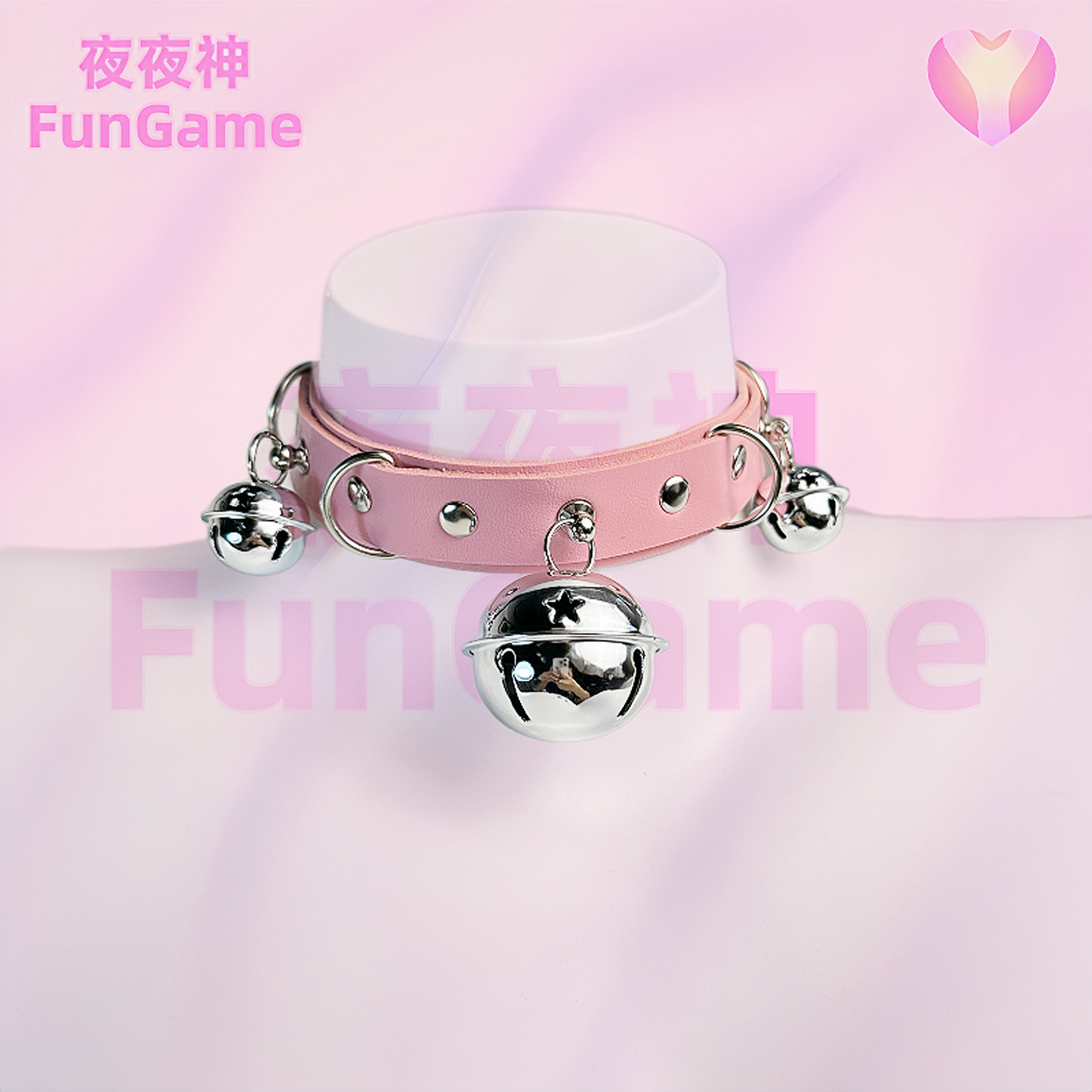 夜夜神FunGame[Choker]大铃铛项圈cosplay配饰项链动漫可调节脖环
