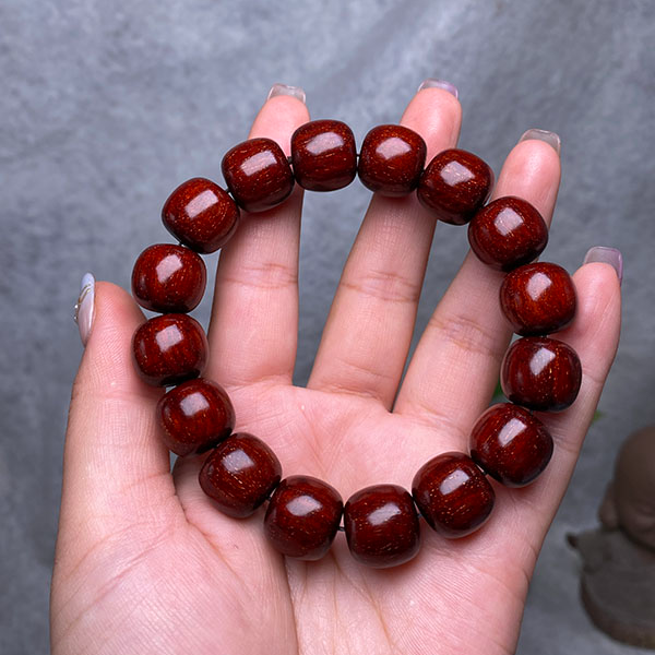 1314MM泥料多星手串印度小叶紫檀老料单圈情侣款好物文玩