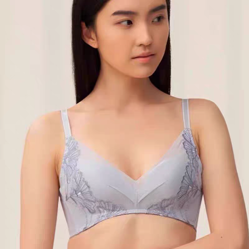 A35/大胸显小无钢圈薄款防外扩记忆杯内衣文胸-11-1859