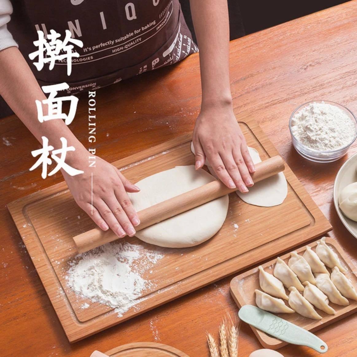 家用擀面棍擀面杖实木饺子皮小号擀面棒烘焙工具压面棍面粉棍滚轴