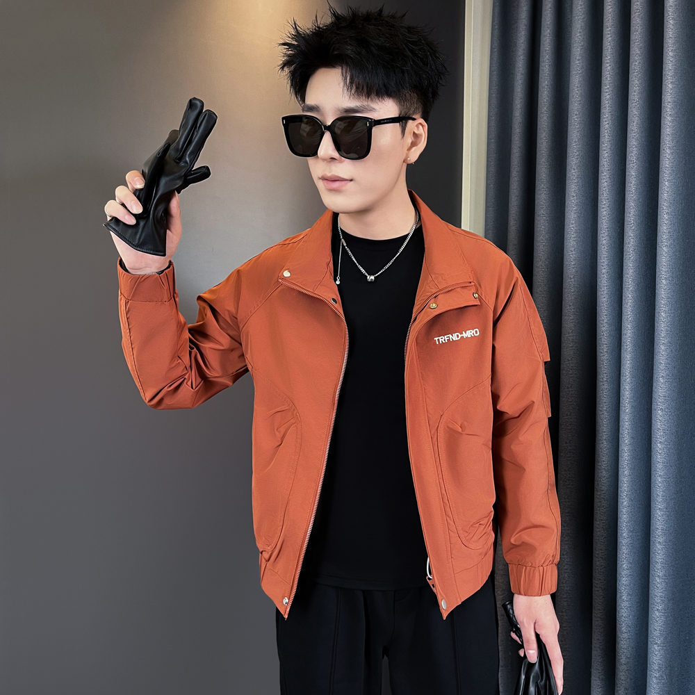 潮牌痞帅工装外套男生2024秋季休闲设计感派克服男士宽松飞行夹克